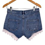 Free People Lace Trim Distressed Shorts Size 26 Photo 3