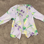 Chico's  Purple Floral Print Blazer SIZE 2 (L) Photo 0