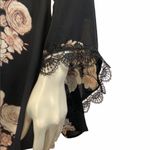 ASTR The Label Women’s Medium Belle Sleeve Floral Flower Print Black Mini Dress Photo 5