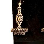 Hypoallergenic United States Marines Wife Dangle Earrings Plastic Hooks NEW! Silver Photo 1