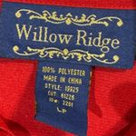 Willow Ridge Red Ruffle Front Blouse LP Long Sleeve Button Down Retro Western Size undefined Photo 4