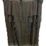 JS Collections  Black Pencil Skirt with tiered “flapper-style” fringe size 14 Photo 6