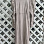Sweatshirt Midi Dress Tan Photo 0