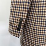 J.Crew Alfie Check Blazer BA482 Tollegno 1900 Italian Stretch Wool Navy & Tan Photo 8