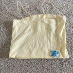 American Eagle  Outfitters Cream Tank with Floral Patch Photo 3
