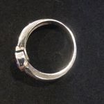 Sterling Silver Fluted Blue Topaz and Amethyst Ring Sz 7.5 - 8.5 Photo 5