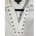 Rock & Republic  White Long Sleeve Studded Blouse‎ Top S Photo 3