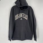 Adidas Los Angeles Graphic Fleece Hoodie Hooded Sweatshirt Unisex Large Gray LA Photo 2