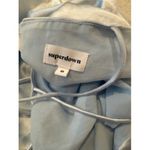 superdown  Women's Blue Satin Cowl Neck Criss‎ Cross Back Party Cocktail Dress Photo 6