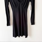 BP Black Thin Knit Long Sleeve Shirt Dress V-neck Pullover Size XXS NEW Photo 2