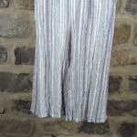 Storia Romper Woman's Medium Tassel Tie Summer Beach Party Striped Bow Crinkle Photo 3