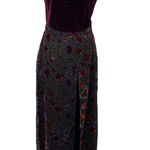 Vintage 2 Piece Set Draped Cowl Neck Velvet Top & Flowy Pants Skirt Womens 12 Photo 3
