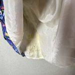 Shoshanna Dress Floral Blue Strapless Lined Cotton Silk Blend Mini Dress Women 2 Photo 11