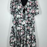 Chelsea28  Floral Tie Front Puff Sleeve Dress Size 3X Wedding Guest Bridal Shower Photo 1