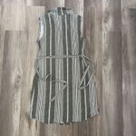 No Boundaries  Junior Green White Striped Shirt Dress V-Neck M (7-9) Photo 4