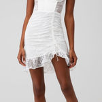 FOR LOVE & LEMONS BUSTIER LACE MINI DRESS white xs Photo 0