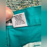 Vintage 90s Sostanza teal button fly high waist jean shorts, size 11/12 Photo 5