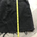 Madewell  Black Denim Distressed Hem Mini Skirt Women's sz 26, 0, XS Photo 5