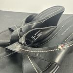 Tommy Hilfiger  Kerry Black Open Toe Platform Wedge Criss Cross Sandals Sz 7M Photo 5