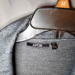 Apt. 9  Dark Gray Knit Moto Zippered Jacket Extra Small Photo 2