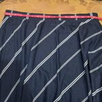 Laura Scott *5/$25 Sale*  a-line navy blue striped skirt sz L Photo 1