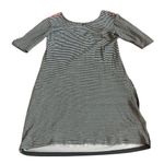 Volt Designs Rose Print Dress Stripe Back Colorful Stretch Size 3 Large Women's Pink Photo 6