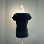 Loft Black S/S Scoop Neck Top Size M EUC Photo 1
