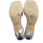 Wild Diva Y2K VTG. SILVER PEARL RHINESTONE CLEAR KITTEN HEEL SANDALS SZ. 9 Photo 6