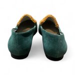 LOGO By Lori Goldstein LORI GOLDSTEIN Greer Green and Tan Loafers Suede Faux Fur Size 7 Preppy Casual Photo 2