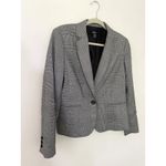 Nine West  Gray Houndstooth Long Sleeve Front Pockets Lined Blazer Sz 10 Photo 3