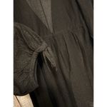 Princess Polly NWT  Chiara Party Long Sleeve Wrap Mini Dress Black Glitter Sz S/M Photo 4