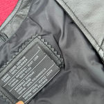 Harley Davidson  black leather Moto vest full zip up riding jacket lace up Piston Photo 7