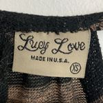 Lucy Love  Black & Brown Striped Morgan Open Back Long Sleeve Shirt Photo 2