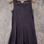 Eileen Fisher Classic Black Midi Dress Sleeveless Organic Linen Viscose Size P/t Photo 1