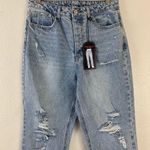 No Boundaries NOBO high rise waist straight relaxed fit distressed jeans junior’s Size 9 Photo 2