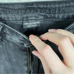 American Eagle  Black Distressed High‎ Rise Mom Straight Jeans Photo 5