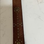 Rustic Calvin Klein Jeans Brown Belt with Gold Buckle Photo 2