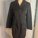 Gallery Black Trench Coat Tailored Minimalist Design Small Photo 0