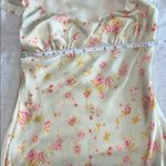ZARA  FLORAL SATIN SHORT DRESS LACE Size XS Yellow Photo 7