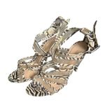 Loeffler Randall Zebra Strappy Heels 7.5 Photo 2