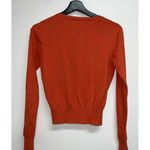 CAbi  #3123 Womens Orange Lace Cut Out Sleeve Button Up Cardigan Sweater Size XS Photo 4