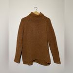 Madewell Mercer Turtleneck Sweater Wool Blend Rust Small Photo 1