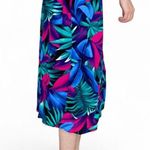 Kathie Lee Vintage Colorful Plant Tropical Printed Midi Skirt Photo 2