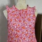 J.Crew  Tiered Ruffle Midi Dress 6 Pink White Orange Photo 4