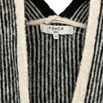 FRNCH  long open front black and‎ white/cream sweater Photo 5