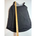 Lululemon  Workout Tank Top Black‎ Striped Built In Bra Size 4 Criss Cross Back Photo 1