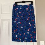 Boden Midi Floral Bodycon Skirt Blue Size 6 Photo 3
