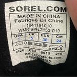 Sorel  Boots Slimboot Combat Leather Ankle Buckle Lace Up Herringbone Tweed Black Photo 12