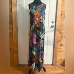 Vince Camuto  Black Floral Crewneck Sleeveless Maxi Dress Size L NWT Photo 1