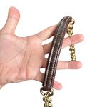 Revolve Vintage Y2K Shoulder Bag Vegan Crocodile Skin Chain Strap Brown Photo 5